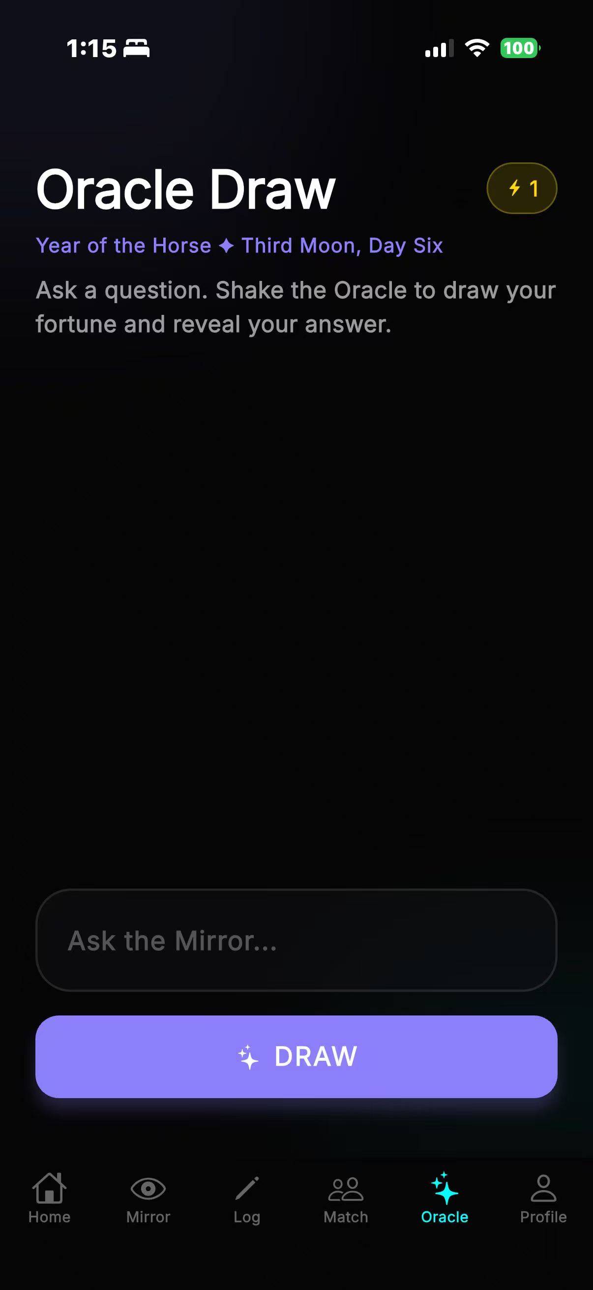 Oracle Draw — Ask the Mirror